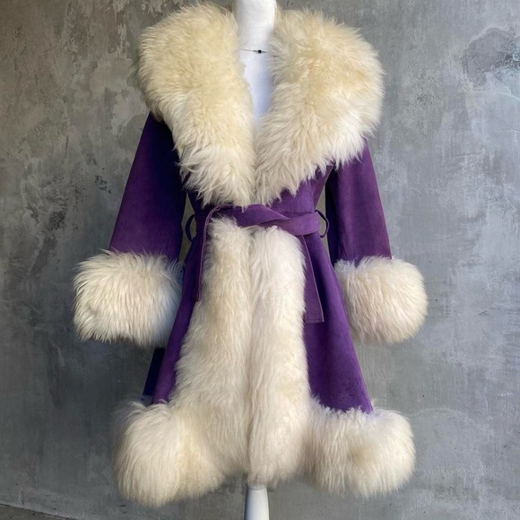 Lilli Ann Jackets & Blazers - RARE Vintage 1960s Lilli Ann Purple Shearling Fur Coat